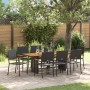 Conjunto de Comedor de Jardín 9 pcs Negro ratán sintético en Sillas de jardín | Comprar online en Foru.es