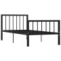 Estructura de cama de metal negro 90x200 cm de vidaXL, Camas y somieres - Ref: Foro24-284568, Precio: 123,90 €, Descuento: %