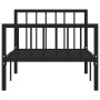 Estructura de cama de metal negro 90x200 cm de vidaXL, Camas y somieres - Ref: Foro24-284568, Precio: 123,90 €, Descuento: %