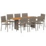 Conjunto de Comedor de Jardín 9 pcs Gris ratán sintético en Sillas de jardín | Comprar online en Foru.es