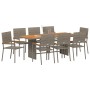 Conjunto de Comedor de Jardín 9 pcs Gris ratán sintético en Sillas de jardín | Comprar online en Foru.es