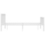 Estructura de cama de metal blanco 180x200 cm de vidaXL, Camas y somieres - Ref: Foro24-284567, Precio: 102,04 €, Descuento: %