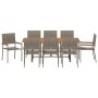 Conjunto de Comedor de Jardín 9 pcs Gris ratán sintético en Sillas de jardín | Comprar online en Foru.es