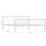 Estructura de cama de metal blanco 180x200 cm de vidaXL, Camas y somieres - Ref: Foro24-284567, Precio: 102,04 €, Descuento: %