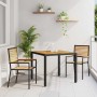 Conjunto de Comedor de Jardín 3 pcs Negro y Marrón en Sillas de jardín | Comprar online en Foru.es