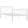Estructura de cama de metal blanco 90x200 cm de vidaXL, Camas y somieres - Ref: Foro24-284562, Precio: 90,01 €, Descuento: %