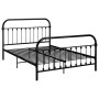 Estructura de cama de metal negro 140x200 cm de vidaXL, Camas y somieres - Ref: Foro24-284501, Precio: 223,50 €, Descuento: %