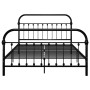 Estructura de cama de metal negro 140x200 cm de vidaXL, Camas y somieres - Ref: Foro24-284501, Precio: 223,50 €, Descuento: %