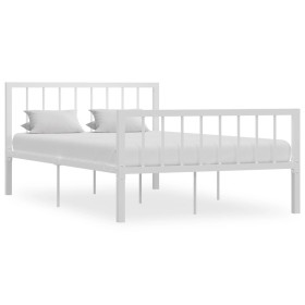 Estructura de cama de metal blanco 120x200 cm de vidaXL, Camas y somieres - Ref: Foro24-284564, Precio: 80,43 €, Descuento: %