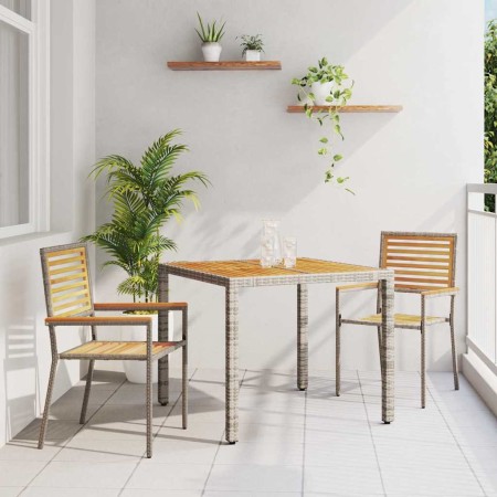 Conjunto de Comedor de Jardín 3 pcs Gris y marrón en Sillas de jardín | Comprar online en Foru.es