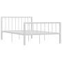 Estructura de cama de metal blanco 120x200 cm de vidaXL, Camas y somieres - Ref: Foro24-284564, Precio: 80,43 €, Descuento: %