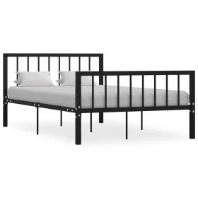 Black metal bed frame 120x200 cm by vidaXL, Beds and slatted bases - Ref: Foro24-284570, Price: 93,84 €, Discount: %