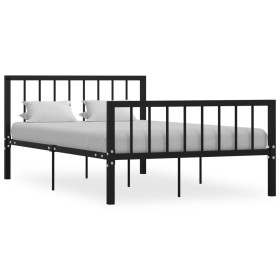 Estructura de cama de metal negro 120x200 cm de vidaXL, Camas y somieres - Ref: Foro24-284570, Precio: 94,85 €, Descuento: %