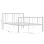 Estructura de cama de metal blanco 120x200 cm de vidaXL, Camas y somieres - Ref: Foro24-284564, Precio: 80,43 €, Descuento: %