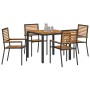 Conjunto de Comedor de Jardín 5 pcs Negro y Marrón en Sillas de jardín | Comprar online en Foru.es