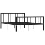 Estructura de cama de metal negro 140x200 cm de vidaXL, Camas y somieres - Ref: Foro24-284571, Precio: 115,78 €, Descuento: %