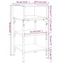 Mesitas de noche 2 uds madera de ingeniería negro 35x34,5x70 cm de vidaXL, Mesitas de noche - Ref: Foro24-825884, Precio: 62,...
