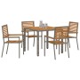 Conjunto de Comedor de Jardín 5 pcs Gris y marrón en Sillas de jardín | Comprar online en Foru.es