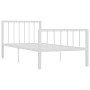 Estructura de cama de metal blanco 100x200 cm de vidaXL, Camas y somieres - Ref: Foro24-284563, Precio: 80,16 €, Descuento: %