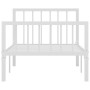 Estructura de cama de metal blanco 100x200 cm de vidaXL, Camas y somieres - Ref: Foro24-284563, Precio: 80,16 €, Descuento: %