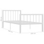 Estructura de cama de metal blanco 100x200 cm de vidaXL, Camas y somieres - Ref: Foro24-284563, Precio: 80,16 €, Descuento: %