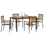 Conjunto de Comedor de Jardín 5 pcs Negro y Marrón en Sillas de jardín | Comprar online en Foru.es