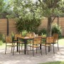 Conjunto de Comedor de Jardín 7 pcs Negro y Marrón en Sillas de jardín | Comprar online en Foru.es