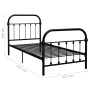 Estructura de cama de metal negro 100x200 cm de vidaXL, Camas y somieres - Ref: Foro24-284499, Precio: 147,95 €, Descuento: %