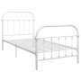Estructura de cama de metal blanco 100x200 cm de vidaXL, Camas y somieres - Ref: Foro24-284493, Precio: 77,43 €, Descuento: %