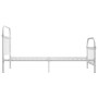 Estructura de cama de metal blanco 100x200 cm de vidaXL, Camas y somieres - Ref: Foro24-284493, Precio: 77,43 €, Descuento: %