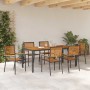 Conjunto de Comedor de Jardín 7 pcs Negro y Marrón en Sillas de jardín | Comprar online en Foru.es