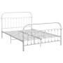 Estructura de cama de metal blanco 120x200 cm de vidaXL, Camas y somieres - Ref: Foro24-284494, Precio: 93,30 €, Descuento: %