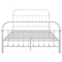 Estructura de cama de metal blanco 120x200 cm de vidaXL, Camas y somieres - Ref: Foro24-284494, Precio: 93,30 €, Descuento: %