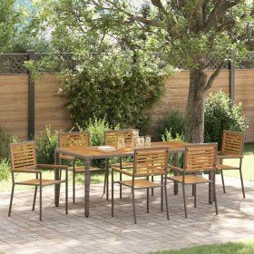 Conjunto de Comedor de Jardín 7 pcs Gris y marrón en Sillas de jardín | Comprar online en Foru.es