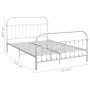 Estructura de cama de metal blanco 120x200 cm de vidaXL, Camas y somieres - Ref: Foro24-284494, Precio: 93,30 €, Descuento: %