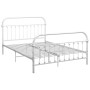 Estructura de cama de metal blanco 140x200 cm de vidaXL, Camas y somieres - Ref: Foro24-284495, Precio: 164,81 €, Descuento: %