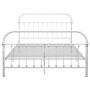 Estructura de cama de metal blanco 140x200 cm de vidaXL, Camas y somieres - Ref: Foro24-284495, Precio: 164,81 €, Descuento: %