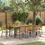 Conjunto de Comedor de Jardín 9 pcs Negro y Marrón en Sillas de jardín | Comprar online en Foru.es