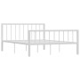 Estructura de cama de metal blanco 140x200 cm de vidaXL, Camas y somieres - Ref: Foro24-284565, Precio: 132,37 €, Descuento: %
