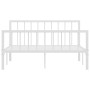 Estructura de cama de metal blanco 140x200 cm de vidaXL, Camas y somieres - Ref: Foro24-284565, Precio: 132,37 €, Descuento: %