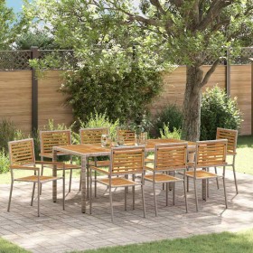 Conjunto de Comedor de Jardín 9 pcs Gris y marrón en Sillas de jardín | Comprar online en Foru.es