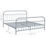 Estructura de cama de metal gris 180x200 cm de vidaXL, Camas y somieres - Ref: Foro24-284509, Precio: 114,94 €, Descuento: %