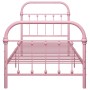 Estructura de cama de metal rosa 90x200 cm de vidaXL, Camas y somieres - Ref: Foro24-284510, Precio: 126,34 €, Descuento: %