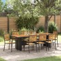 Conjunto de Comedor de Jardín 9 pcs Negro y Marrón en Sillas de jardín | Comprar online en Foru.es