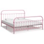 Estructura de cama de metal rosa 180x200 cm de vidaXL, Camas y somieres - Ref: Foro24-284515, Precio: 183,56 €, Descuento: %