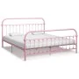 Estructura de cama de metal rosa 180x200 cm de vidaXL, Camas y somieres - Ref: Foro24-284515, Precio: 180,86 €, Descuento: %