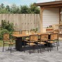 Conjunto de Comedor de Jardín 9 pcs Negro y Marrón en Sillas de jardín | Comprar online en Foru.es