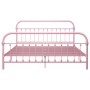 Estructura de cama de metal rosa 180x200 cm de vidaXL, Camas y somieres - Ref: Foro24-284515, Precio: 183,56 €, Descuento: %