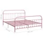 Estructura de cama de metal rosa 180x200 cm de vidaXL, Camas y somieres - Ref: Foro24-284515, Precio: 180,86 €, Descuento: %