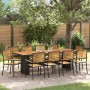 Conjunto de Comedor de Jardín 11 pcs Negro y Marrón en Sillas de jardín | Comprar online en Foru.es